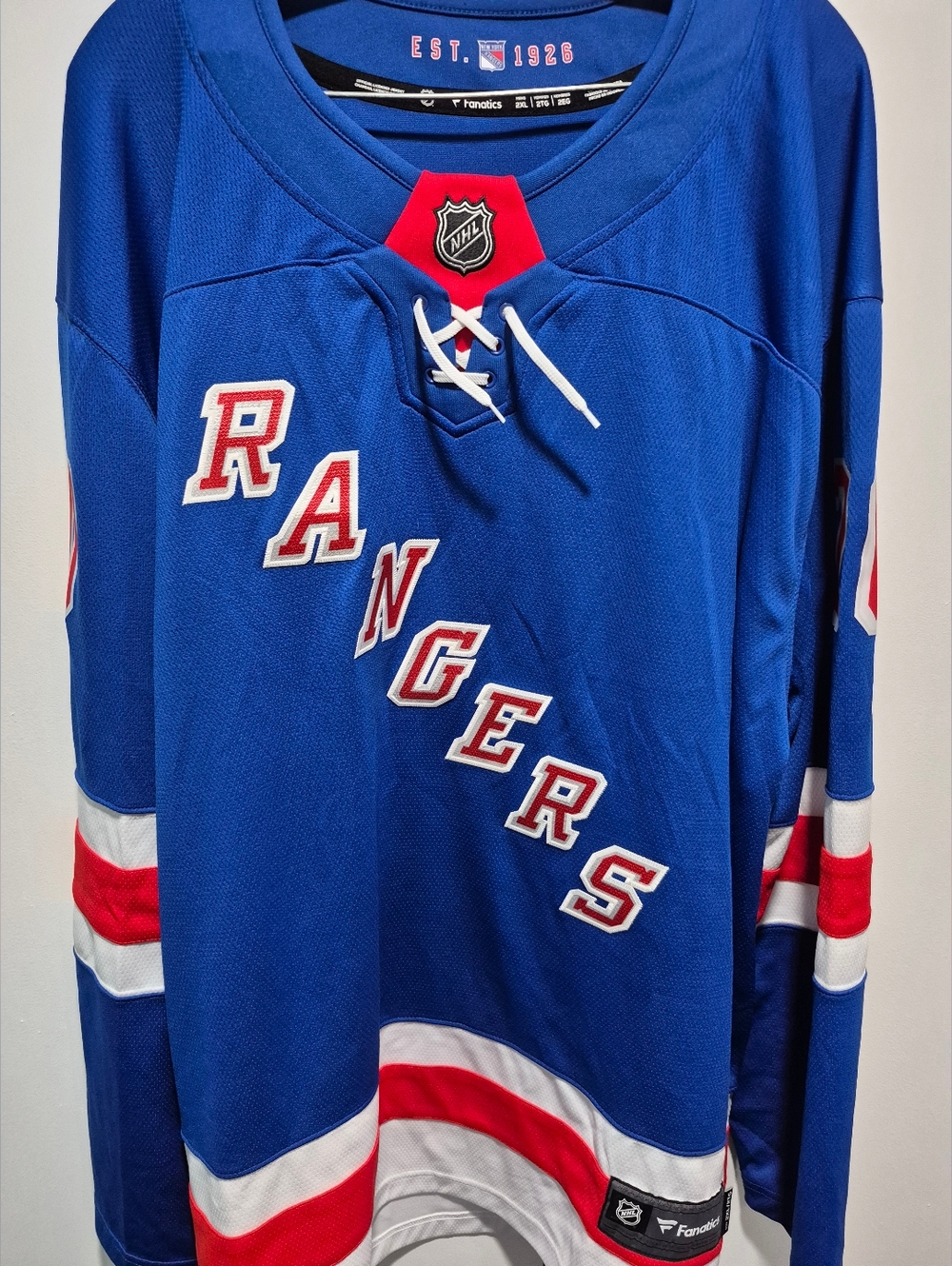 NY Rangers NHL Fanatics Jersey 2XL Chris Kreider Stitched Number